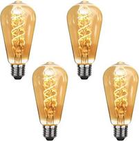 „Edison Vintage Lamp“ ST64 LED dekoratyvinė lemputė, E27, su reguliuojamu šviesos stiprumu, 2700 K, 6 W, senovinio stiliaus apvijota lemputė, atitinkanti 60 W kaitrinę lemputę, retro stiliaus lemputė, idealiai tinka nostalgiškam ir retro apšvietimui namuo