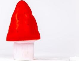 „Egmont Toys“ grybo formos lempa, raudona, vaikų lempa, rankomis dažyta, 1,5 W LED, dekoratyvinis ir saugus naktinis šviestuvas kūdikių ir vaikų kambariui (mažasis skersmuo 15 x 28 cm)