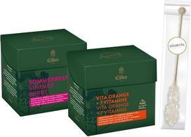 „EILLES Sommergenuss“ arbatos „Tea Diamonds“ rinkinys iš 2 vnt. su vaisine arbata ir „Gourvita Moments“ saldainių lazdelėmis