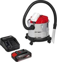 „Einhell“ akumuliatorinis pelenų siurblys TE-AV 18/15 Li C „Power X-Change“ (ličio jonų, 18 V, 100mbar siurbimo galia, 15 l talpos surinkimo bakas, filtro valymo sistema, komplekte – 2,5 Ah akumuliatorius ir įkroviklis)