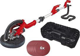 „Einhell“ gipso kartono šlifuoklis, 4259930 | 600 W, 1500 aps/min, 225 mm skersmens šlifavimo diskas, tvirtinimas „Velcro“, dulkių surinkimas, teleskopinė rankena, 6 vnt. šlifavimo popieriaus