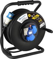„Electraline 49058“ elektrinis prailginimo laidas su kabelių ritės, juodos spalvos