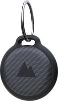 „Elkson“ „AirTag“ laikiklis, skirtas „Apple AirTag“ įrenginiui, raktų pakabuko tipo „AirTag“ dėklas su nerūdijančio plieno žiedeliu, apsauginis „AirTag“ dėklas, laikiklis šunų antkakliams, automobilio raktams, „R“ serija, juodos spalvos