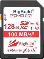 „eMemoryCards“ 128GB UHS-I U3 100MB/s atminties kortelė, suderinama su „FujiFilm“ fotoaparatais X-100V, X-A7, X-Pro3, X-T200, X-T3, X-T4, 10 klasės SDXC