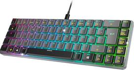„Empire Gaming K241“ mechaninė žaidimų klaviatūra, kompaktiška, plona, aliumininė, žemo profilio, FR (Azerty), USB-C laidas, nuimama, 69 klavišai, MX Red, RGB 24, NKRO efektai