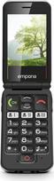 „emporia JOY“ 2G mobilusis telefonas vyresnio amžiaus žmonėms, atverčiamas mobilusis telefonas be sutarties, mobilusis telefonas su avarinio iškvietimo mygtuku, 2,8 colio ekranas, raudonos spalvos
