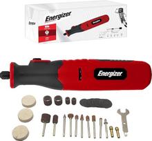 „Energizer“ daugiafunkcinis įrankis, belaidis tikslusis šlifuoklis, 1500 mAh baterija, USB-C jungtis, 5 greičiai (5000–25000 aps/min), 40 priedų – graviravimas, šlifavimas, pjovimas, poliravimas