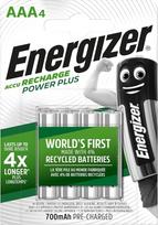 „Energizer“ įkraunama baterija, „ENERGIZER Power Plus“, AAA, HR03, 1,2 V, 700 mAh, 4 vnt.