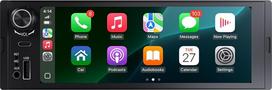 „Eonon“ 6,28 colių „Linux“ vieno DIN dydžio automobilių radijas su „CarPlay“, „Android Auto“, jutikliniu ekranu, fiziniais garsumo reguliatoriais, „Bluetooth“, ekrano atvaizdavimo funkcija, atbulinės eigos kamera, USB, 4×48 W, X3U