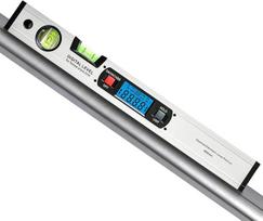 „eoutil“ 16,3 colių skaitmeninis gulsčiukas su apšviestu LCD ekranu – itin tikslus inklinometras (tikslumas 0,1°) – 360° kampų matuoklis su magnetiniu pagrindu, ABS/INC režimai – skirtas statyboms, medžio apdirbimui