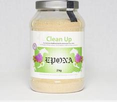 „EPONA Clean Up“ – specialiai arkliams skirtas preparatas, kurio sudėtyje esantys moliniai mineralai, tokie kaip ceolitas ir bentonitas, padeda valyti organizmą, apsaugoti kepenis ir šalinti toksinus