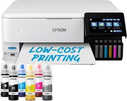 „Epson EcoTank ET-8500“ rašalinis spausdintuvas, A4, 5760 x 1440 DPI, 32 ppm, „Wi-Fi“ (Epson EcoTank ET-8500, ET 8500, ET8500 - Daugiafunkcinis spausdintuvas - Spalvotas - Rašalinis - Pripildomas - A4/Letter [Popierius] - Iki 16 ppm [p