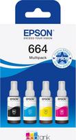 „Epson“ EPT664BK/C/M/Y rašalo kasetės (4 vnt. rinkinys)