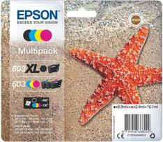 „Epson“ rašalo kasetė T603, daugiapakė BK-XL-C-M-Y XP-2100, juoda