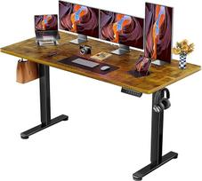 „ErGear“ aukščio reguliuojamas stalas 160 x 80 cm su 4 atminties nustatymais ir dalomu stalviršiu | 72–118 cm reguliavimo diapazonas, 2 kabliai, 80 kg apkrova, laidų tvarkymo sistema, išmanioji valdymo panelė, tylus variklis, lengvai montuojamas