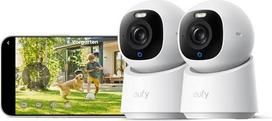 „Eufy“ vidaus kamera E30, 2 vnt. 4K UHD vidaus stebėjimo kamerų rinkinys, gyvūnų ir kūdikių stebėjimo kamera su programėle, automobilių sekimas, žmonių ir gyvūnų atpažinimas, spalvotas naktinis matymas, 360° pasukimas ir pakreipimas, suderinama su „HomeKi