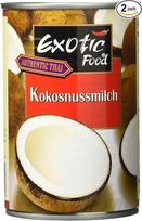 „Exotic Food“ kokosų pienas, riebalų kiekis: apytikriai 18 %, 400 ml, 2 vnt. pakuotė (2 x 400 ml pakuotė)