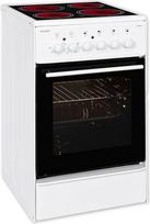 „Exquisit“ elektrinė viryklė ECM 5-4, atskirai stovinti viryklė, 50 cm, stiklo keraminė kaitvietė, 46 litrų talpos virimo kamera, balta