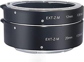 „EXT-Z-M“ automatinio fokusavimo makro prailginimo žiedas, skirtas „Z Mount“ Z6, Z7, Z50 „Micro“ skaitmeniniams veidrodiniams fotoaparatams, su metaliniu žiedu ir plastikininiu korpusu, skirtas makro fotografijai, juodos spalvos (12 + 20 mm)
