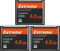 „Extreme“ 4GB „Compact Flash“ atminties kortelė, originali CF kortelė, skirta profesionaliems fotografams, videografams ir entuziastams (3 vnt. pakuotė)