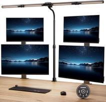 „EYOCEAN“ stalo lempa, 4 šviesos šaltiniai, teleskopinė stiebas su reguliuojamu aukščiu, 24 W, 100 cm dienos šviesos lempa su nuotolinio valdymo pultu, reguliuojamo ryškumo monitoriaus lempa, lankstaus kaklo biuro stalo lempa