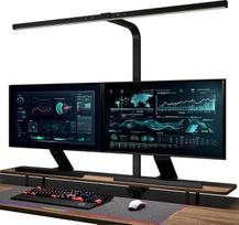 „EYOCEAN“ LED rašomojo stalo lempa su automatiniu apšvietimo reguliavimu, 80 cm ilgio stalo lempa su spaustuku, reguliuojama spalvinė temperatūra, akių apsauga, visą spektrą atkuriančios dienos šviesos lempa, lempa su spaustuku ir laikmačio funkcija