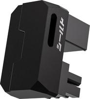 „EZDIY-FAB Shield“ serijos 8 kontaktų PCIe vaizdo plokštės maitinimo adapteris, 180 laipsnių kampu pasuktas jungtis, aliuminio korpusas, skirtas atvirkštinio tipo vaizdo plokštėms, juodos spalvos, 1 vnt.