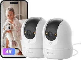 „EZVIZ C6N G1“ 4K 8 MP vidaus stebėjimo kamera, 2,4/5 GHz „Wi-Fi“ kūdikių stebėjimo kamera, 360° PTZ, automatinis priartinimo sekimas, spalvotas naktinis matymas, asmenų, gyvūnų ir triukšmo aptikimas, dvipusis garso ryšys, suderinama su „Alexa“, 2 vnt. ri