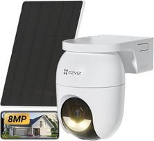 „EZVIZ CB8 Lite 4K“ lauko stebėjimo kamera su saulės baterija, 360° pasukama belaidė „Wi-Fi“ kamera lauke, 4K UHD, automobilių sekimas, spalvotas naktinis matymas, dirbtinio intelekto žmonių ir transporto priemonių atpažinimas, „Wi-Fi 6“, 5 W saulės bater