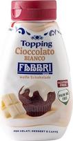 „Fabbri“ šokoladinis padažas „Cioccolato“ ledams, desertams ir kavai, 225 g, be glitimo, paruoštas vartoti padažas (auksinis baltasis šokoladas)