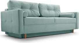 „Fabryka Mebli Idźczak“ „Pastella“ sofa-lova su išskleidžiama miego funkcija, dėžė – pagalvėms, patalynei ir kitiems daiktams laikyti, pagalbinis baldas, skirtas svetainei ir svečių kambariui, modernus dizainas (Queens 18, žalia)