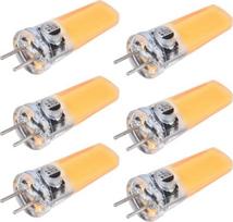 „Fafeicy“ GY6.35 LED lemputė, 5 W, 500 lm, COB su silikonine apvalkale, šilta balta šviesa, 6 vnt. pakuotė, AC12V/DC12–24V, skirta sietynams ir lubiniams šviestuvams