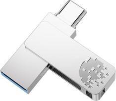 „Fanxiang“ F372S USB atmintinė, 128GB, USB 3.2 OTG, USB-C ir USB-A, greitis iki 150MB/s, atitinka IPX8 atsparumo vandeniui standartą, metalinis korpusas, su raktų žiedu, suderinama su „iPhone 15/16“, „Android“ išmaniaisiais telefonais, planšetėmis ir ko