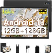 „fezawio“ 10 colių „Android“ planšetinis kompiuteris, 12GB RAM + 128GB ROM, aštuonių branduolių procesorius su apsauginiu dėklu