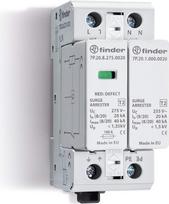 „Finder“ serijos 7P apsauga nuo viršįtampių (SPD), 2 tipo, 1 varistorius + 1 GDT