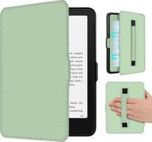 „Fintie“ dėklas su rankine juostele, skirtas 7 colių „Kindle Paperwhite“ (12-osios kartos) ir „Kindle Colorsoft“ / „Paperwhite Signature Edition 2025/2024“ modeliams, Lengvas dėklas su automatinio miego ir pažadinimo funkcijomis, agavos žalia spalva | „Ki