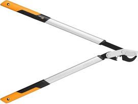 „Fiskars PowerGear X“ šakelių žirklės su šonine pavara, skirtos šviežiai medienai | Nelipnus, grūdintas precizinis plienas, ilgis: 80 cm, juodos ir oranžinės spalvos, LX98-L, 1020188