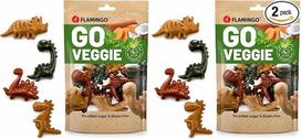 „Flamingo“ šunų skanėstai – „Veggie Dino Mix Colourful“ – S dydis – 120 g – be glitimo – originalus kramtomasis skanėstas (2 vnt. pakuotė)