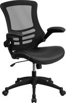 „Flash Furniture“ biuro kėdė su aukštu atlošu, ergonomiška sukiojama kėdė su sulankstomais porankiais ir reguliuojamu galvos atlošu