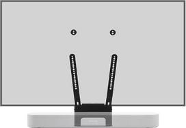 „Flexson“ TV laikiklio tvirtinimo elementas, skirtas „Sonos Beam“ – juodos spalvos