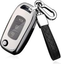 „Flip Key“ automobilio raktų dėklas, tinkantis „Renault“ automobiliams. Silikoninis raktų dėklas, skirtas „Renault Sandero Stepway“, „Logan“, „Clio“, „Arkana“, „Captur“ ir „Kadjar“ modeliams. Apsauginis dėklas, apsauginis maišelis, nuotolinio valdymo pult