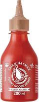 „Flying Goose“ „Sriracha“ aštrus čili padažas su papildomu česnaku, rudos spalvos dangtelis, pagardų padažas iš Tailando, 1 vnt. pakuotė (1 x 200 ml)