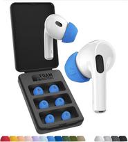 „Foam Masters“ atminties putų ausų kamštukai, skirti „AirPods Pro“ 1-osios ir 2-osios kartos ausinėms, 3 poros, „Black Magic“ versija 6.0, patogūs, saugūs, su patobulintu triukšmo slopinimu, atsarginiai ausų kamštukai, „Supercar Blue“ spalvos, dideli