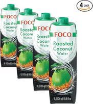 „FOCO“ kokosų sulčių gėrimas su skrudintu skoniu – 1 x 1000 ml (4 vnt. pakuotė)