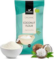 „FOODIN“ ekologiški kokosų miltai, 350 g – smulkiai sumalti ir turintys daug ląstelienos – be glitimo kokosų miltai – puikiai tinka kepimui ir kokteiliams