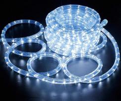 „Forever Speed“ 10 m LED šviesos juosta lauke, 360 LED diodų, vandeniui atspari LED šviesos juosta, skirta naudoti lauke ir patalpose Kalėdų, vestuvių, stogo, tvoros dekoravimui, šaltos baltos spalvos, IP65