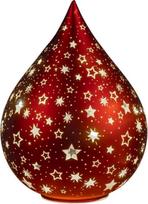 „Formano“ LED „Glass Drops Stars“ | Raudonasis auksas | su laikmačiu | Stalo lempa | 24 cm