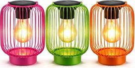 „Formano“ saulės energija maitinamas LED žibintas, 3 vnt. rinkinys, metalinis lauko šviestuvas, sutemų jutiklis ir IP44 apsaugos klasė – komplekte yra 3 AA tipo baterijos, 16 x 12 x 12 cm – šilta balta spalva, skirtas terasai, balkonui ir apsaugotai sodo