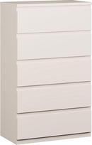 „Forte Lisson“ komoda 70 80, moderni minimalistinė komoda su 5 stalčiais, medžio kompozitas, kašmyro smėlio spalvos, 77,2 cm pločio x 128 cm aukščio x 42,2 cm gylio