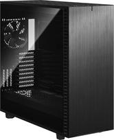 „Fractal Design Define 7 XL“ – juodas, šlifuoto aliuminio ir plieno korpusas, skirtas E-ATX plokštėms, tylus, modulinis, su tamsiai tonuotu grūdinto stiklo langu, pilno dydžio kompiuterio korpusas